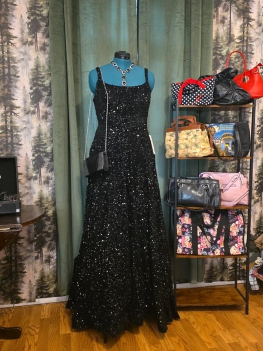 MIAO DUO SEQUIN DRESS WITH POCKETS